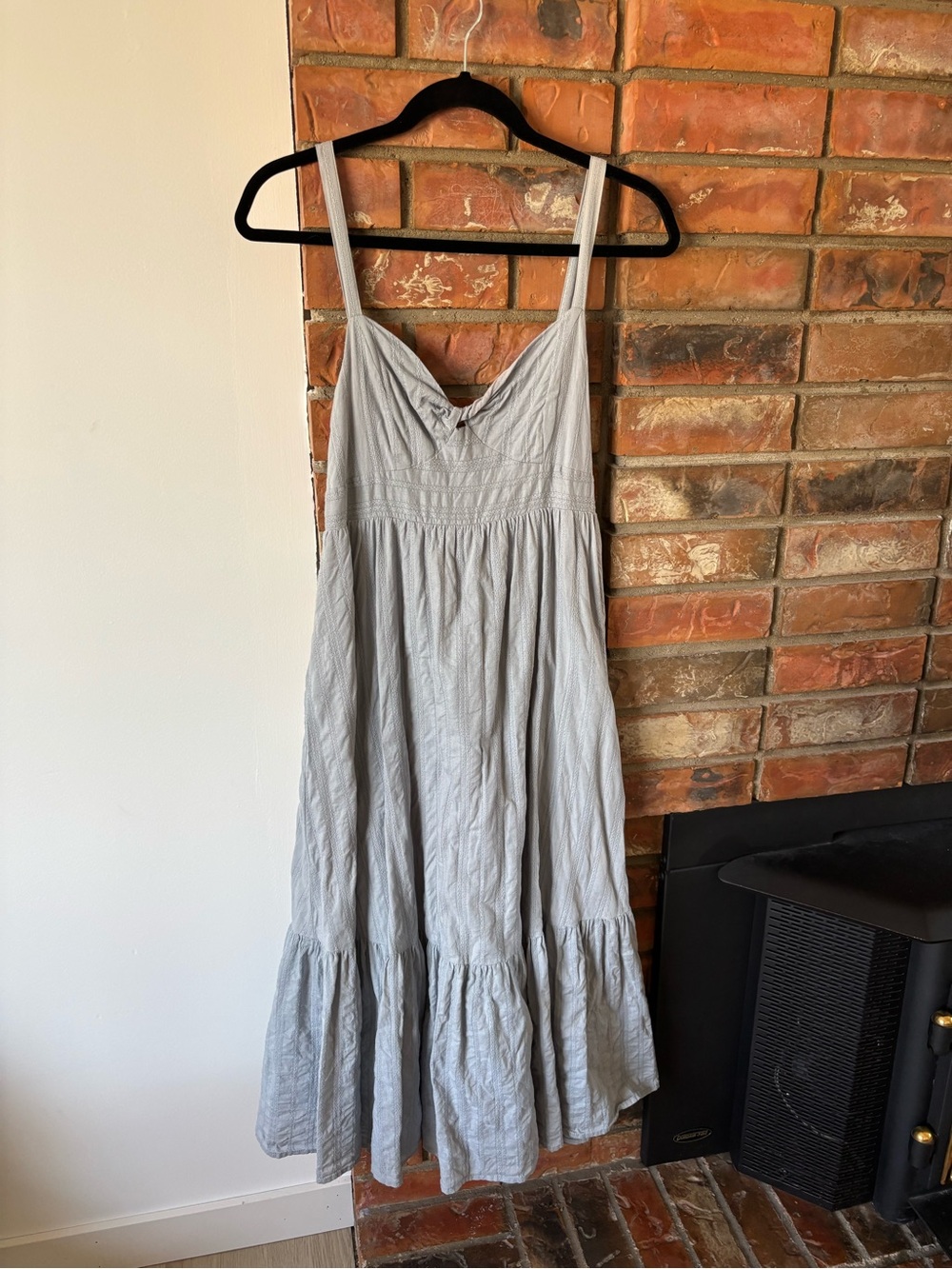 Gentle Fawn S Light Blue maxi cotton dress